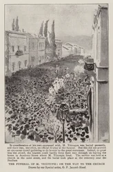 Die Beerdigung von M Tricoupis, auf dem Weg zur Kirche